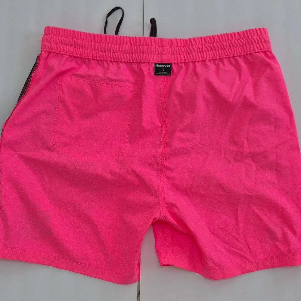 Hurley Celsius Promo Peach Vibe Bright Pink Edition Swim Shorts Swimsuit Men's L